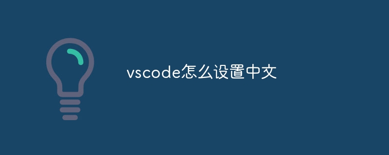 How to set Chinese in vscode