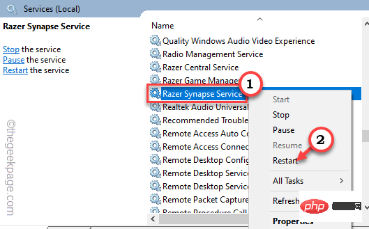 Razer Synapse 无法在 Windows 11、10 中打开或无法启动
