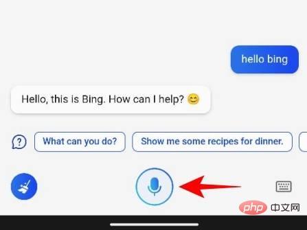 如何在手机应用程序上与 Bing AI 交谈