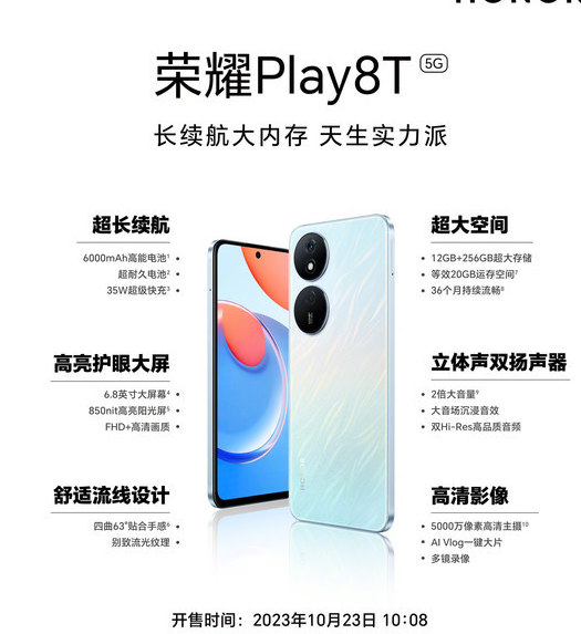 千元機市場再掀波瀾：榮耀Play8T震撼登場