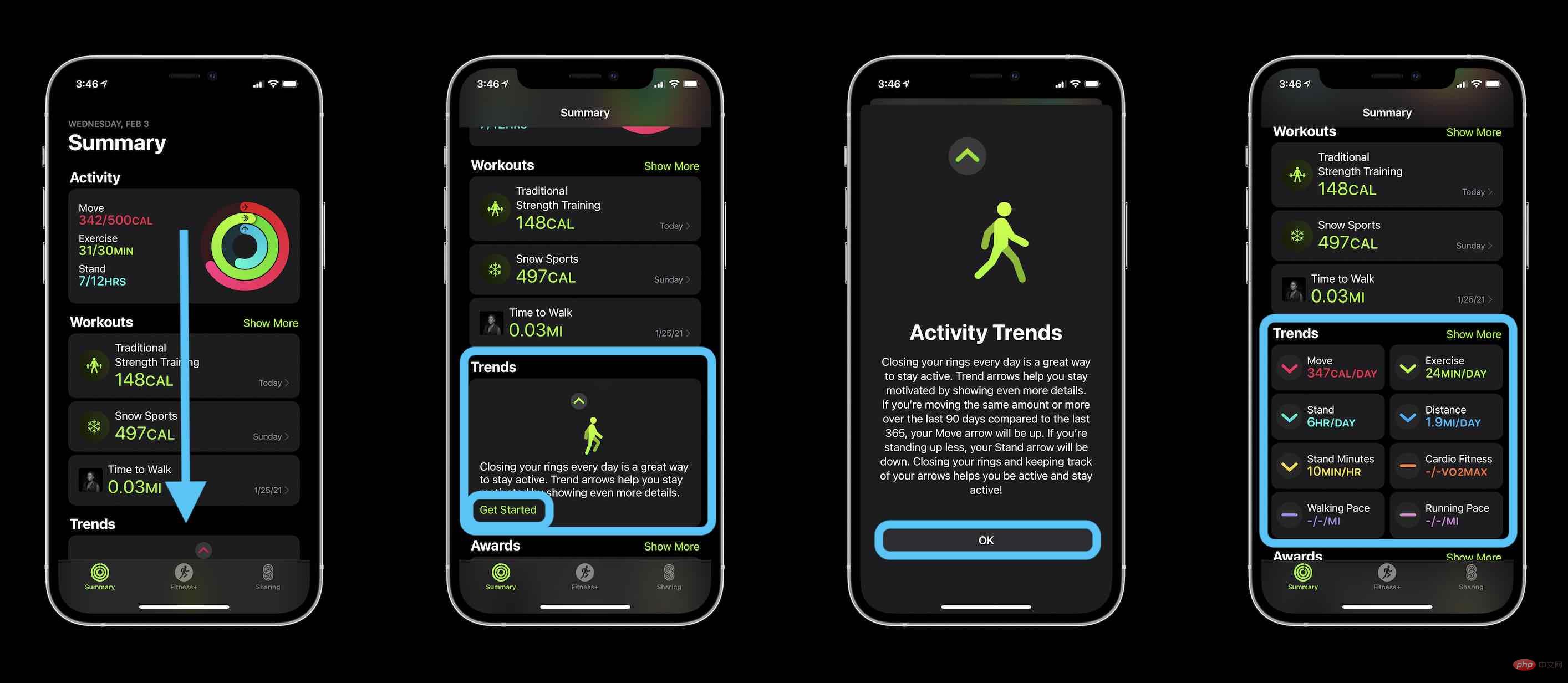 如何使用 Apple Watch 查看步数，包括距离和健身记录