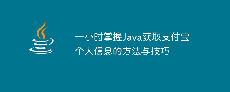 一小时掌握Java获取支付宝个人信息的方法与技巧