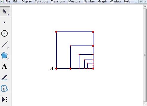 Iterative production operation method within the square of the geometric sketchpad