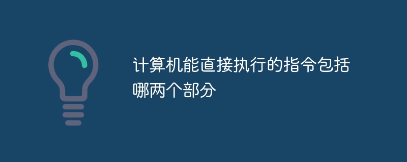 What are the two parts of instructions that a computer can directly execute?