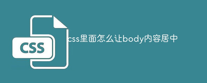 How to center body content in css