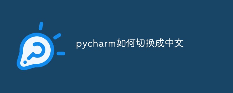 How to switch pycharm to Chinese