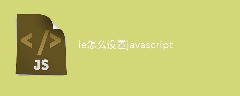 How to set javascript in ie