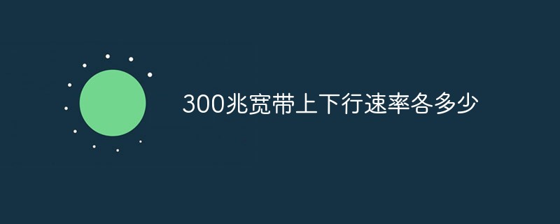 300兆寬頻上下行速率各多少