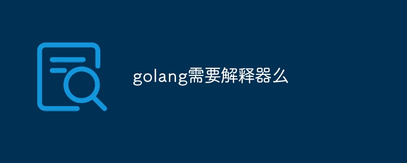 golang에는 통역사가 필요합니까?