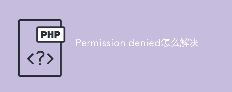 How to solve Permission denied