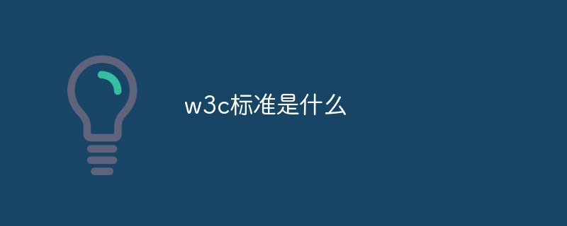 what is w3c standard