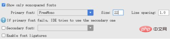 How to set pycharm font size