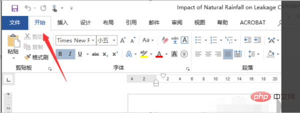 How to fix the start bar in word