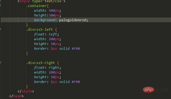 How to set the left alignment of html