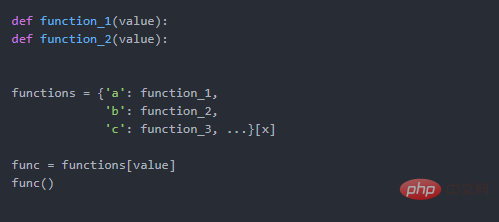 What to use instead of switch statement in python