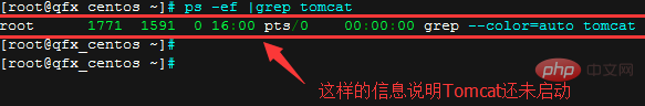 How to check whether tomcat is started in centos