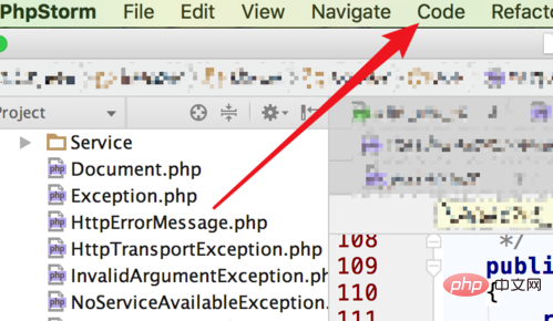 How does the php development tool phpstorm fold code?