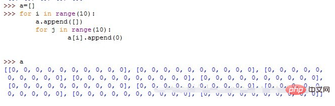 How to create a two-dimensional list in python?