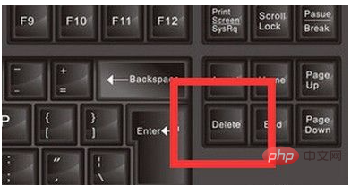 What should I do if the delete key on the keyboard is locked?