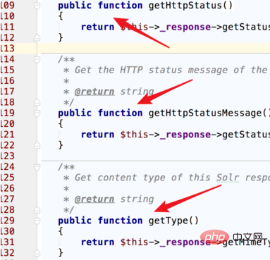 How does the php development tool phpstorm fold code?