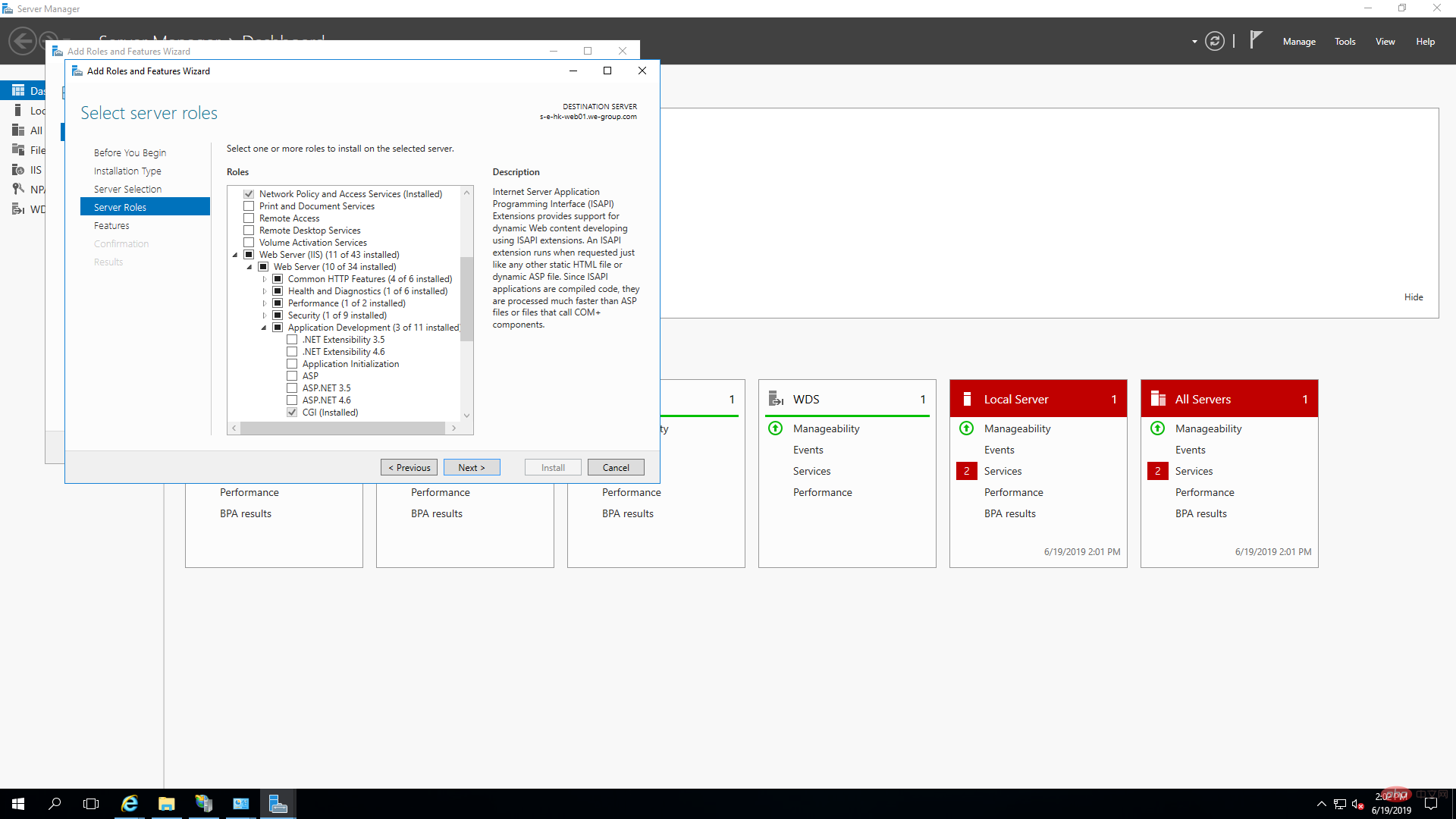 IIS 10 configures PHP running environment