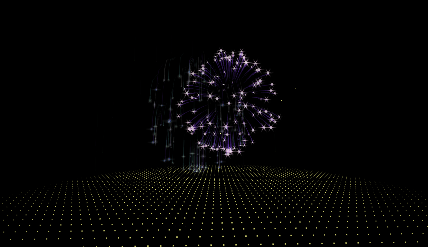 Effet d'animation de feux d'artifice 3D du Nouvel An