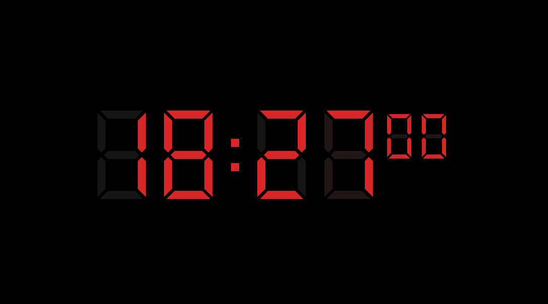 Kesan khas animasi jam digital kecerunan warna yang dilaksanakan oleh css+js