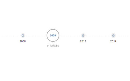 jquery 마우스 호버 수평 타임라인 효과